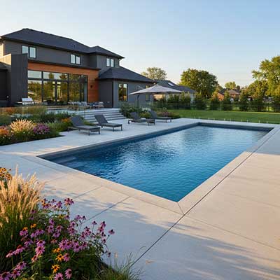 We install concrete pool decks in Windsor, Essex County.